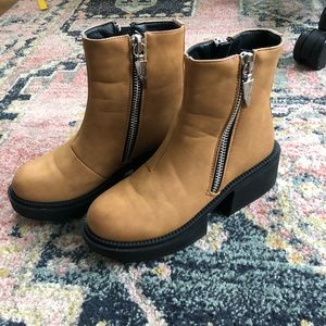 Chunky platform combat boots